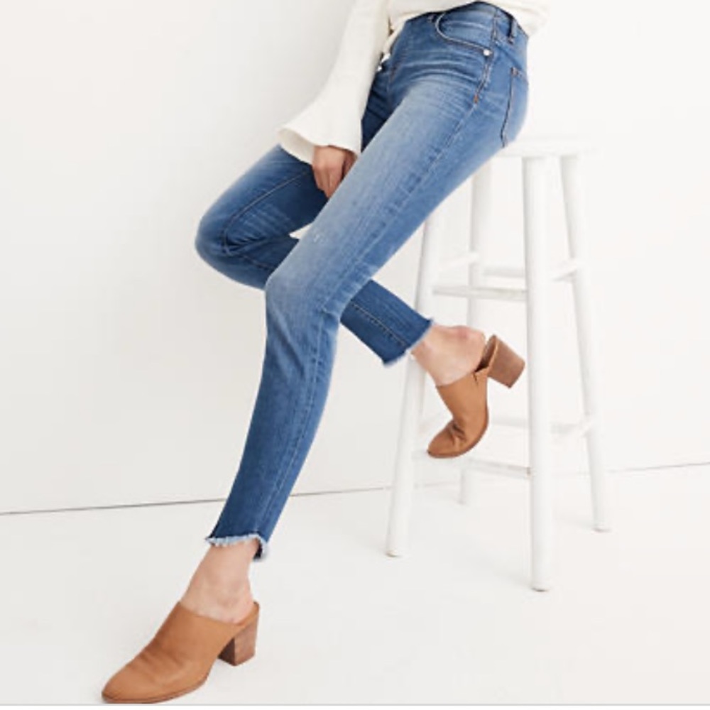Madewell 10 inch high rise skinny tulip jeans
